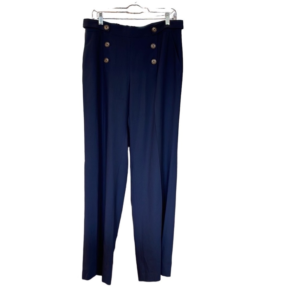 Carolina Herrera Black Polyester Side Zip Pant NWT